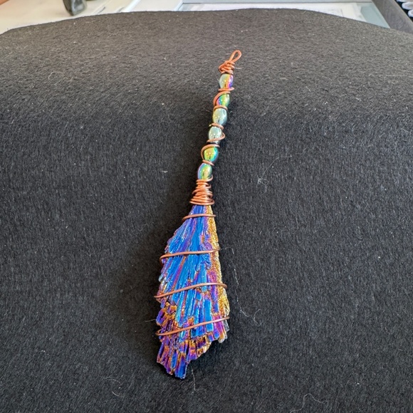 Titanium Aura Kyanite Witch Broom - 1 - Picture 2 of 2